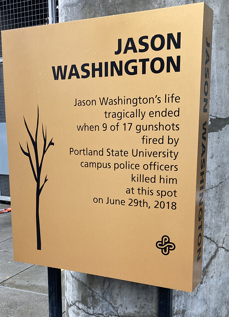 Jason Washington memorial marker 